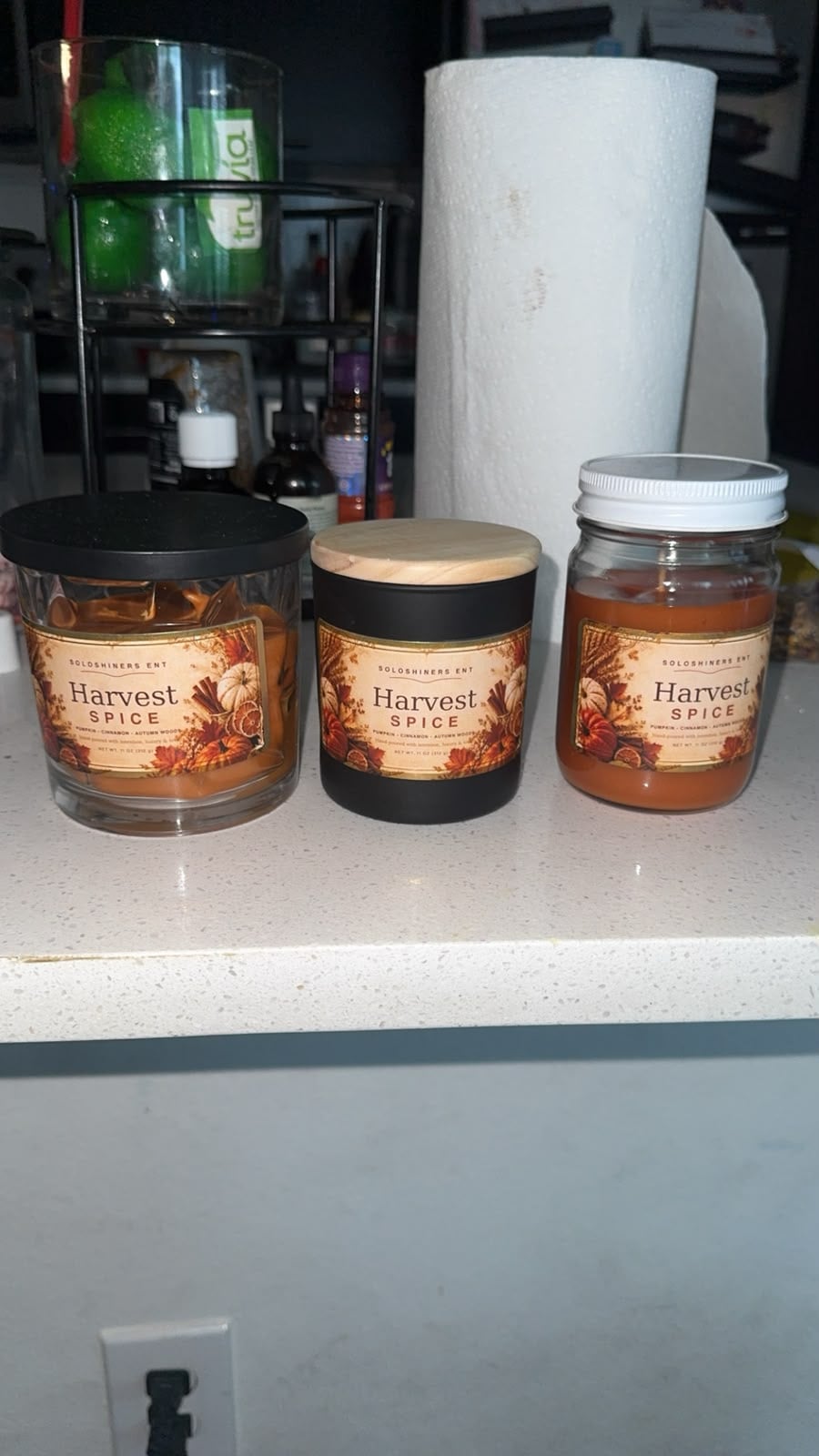 Hand-poured Shiner Scents candle jars